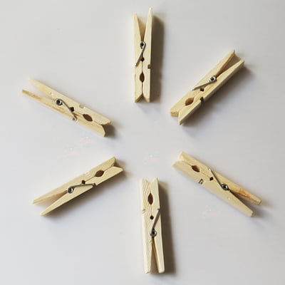 Wooden Clip Natural 4 cm