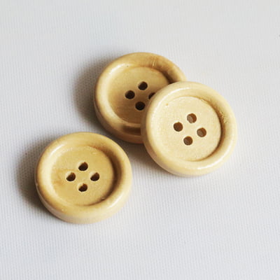 Wood Button Natural