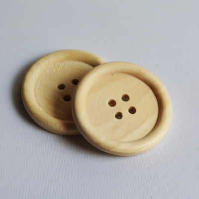 Wood Button Natural