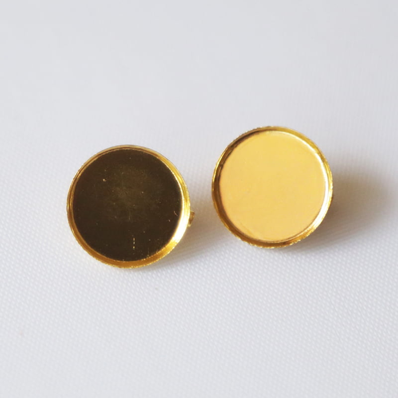 Circle Brooch Bezel  Gold