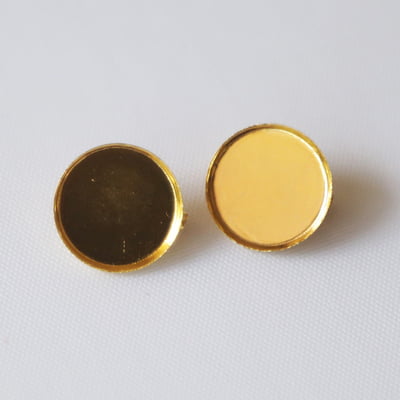 Circle Brooch Bezel  Gold