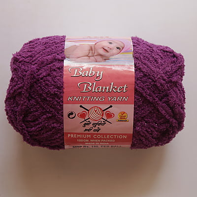 Baby Blanket Yarn Grape