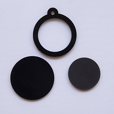 Mini Hoop Circle Black Medium