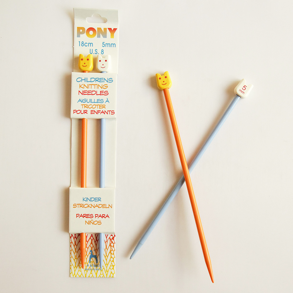 Pony Plastic Knobbed Knitting Pin Smiley