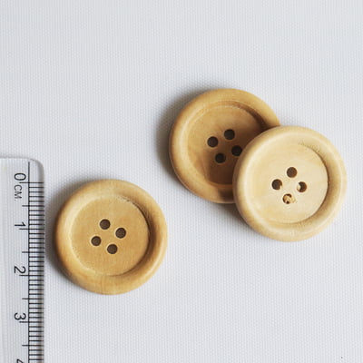 Wood Button Natural