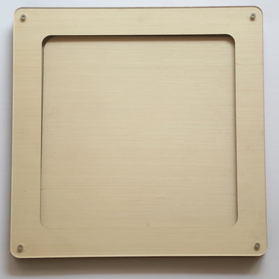 Embroidery Display Frame Veneer Rounded Square Cream 8"