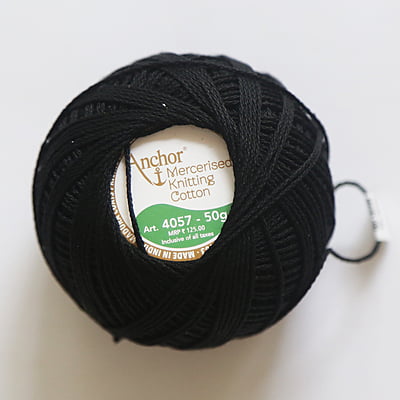 Anchor Mercer Knitting Cotton Black