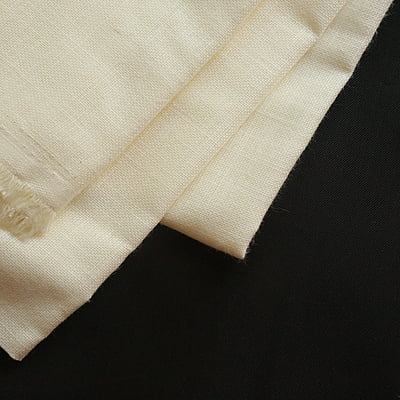 Premium Embroidery Fabric Cotton with Linen Mix Cream