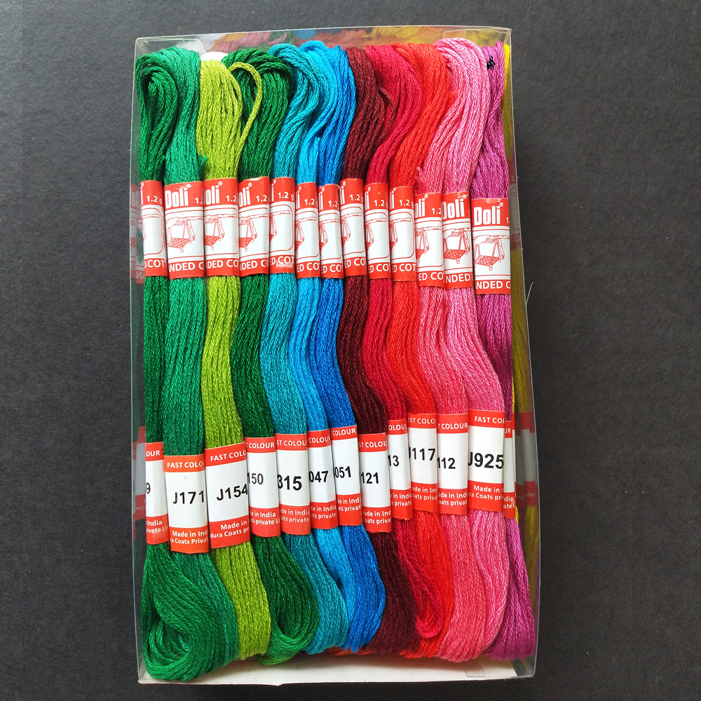 Doli Embroidery Thread Multi Color 50 pcs