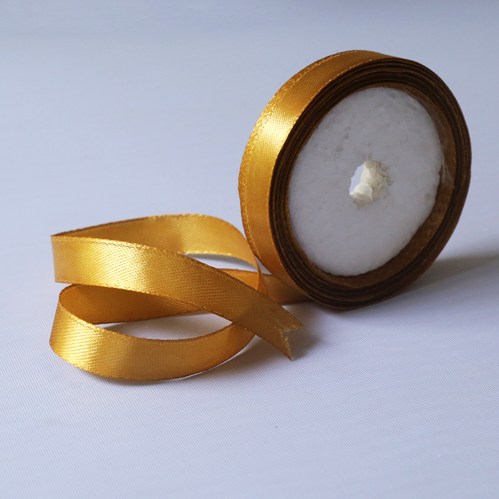 Satin Ribbon Gold 1/2 Inch