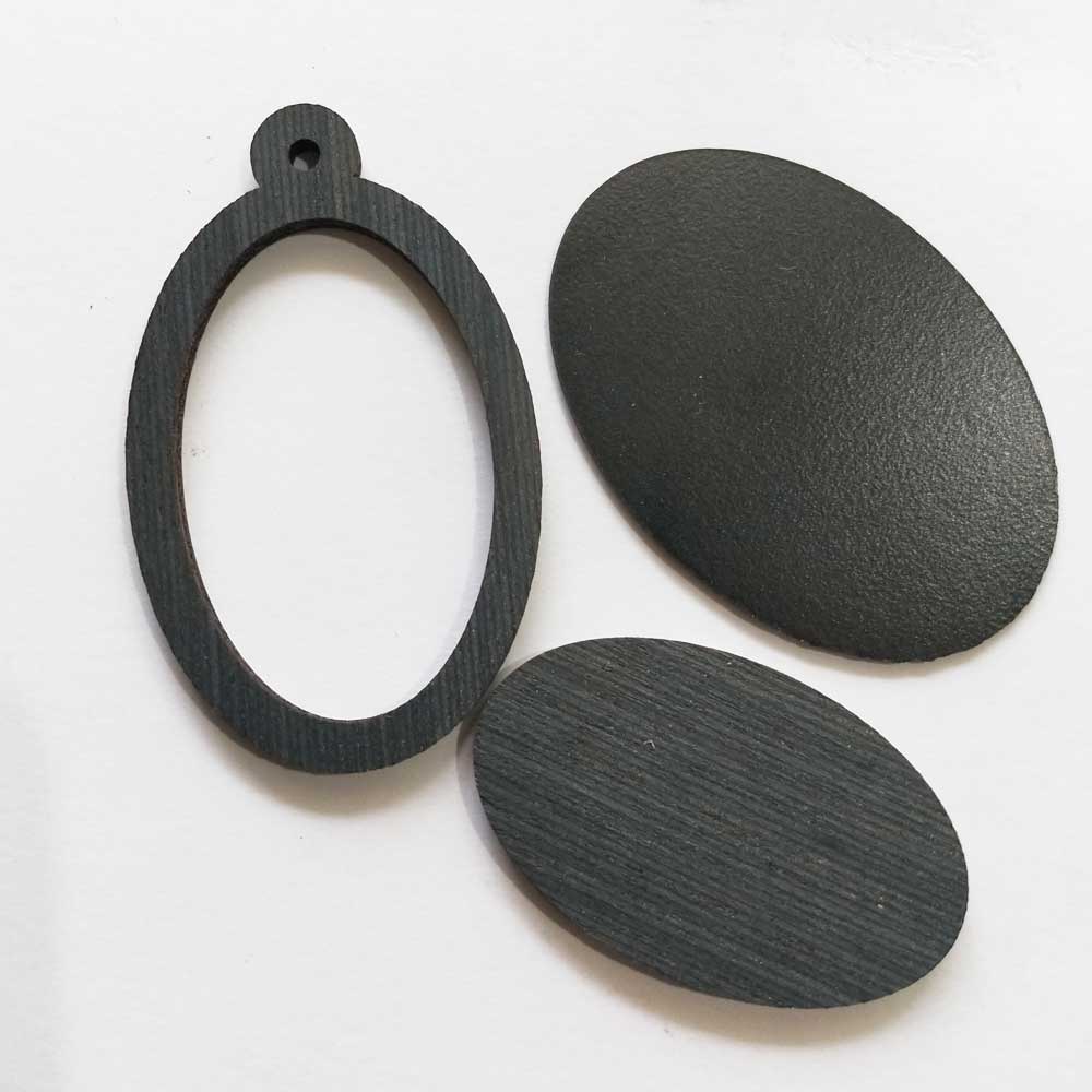 Mini Hoop Ellipse Veneer Black