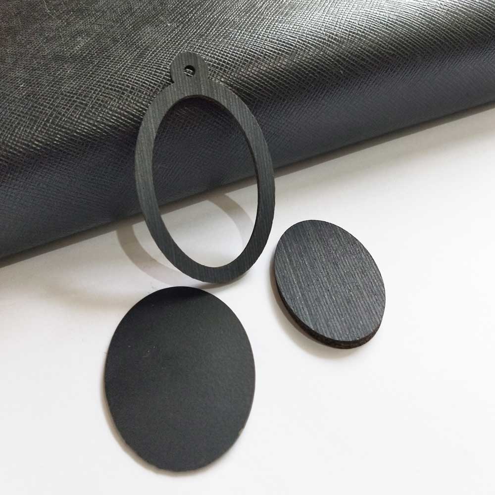 Mini Hoop Ellipse Veneer Black