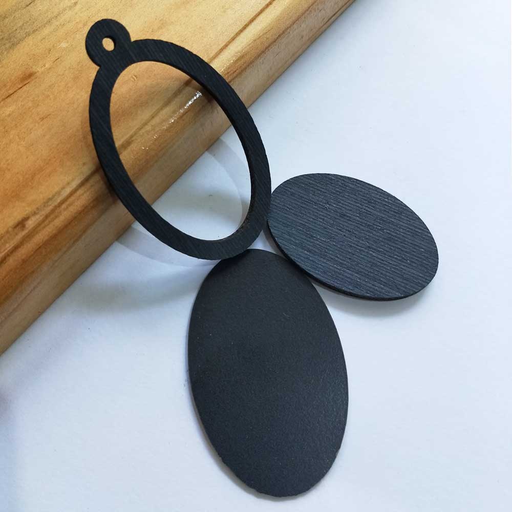 Mini Hoop Ellipse Veneer Black