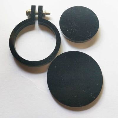 Mini Hoop Circle With Screw Black Medium