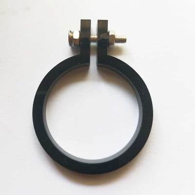 Mini Hoop Circle With Screw Black Medium