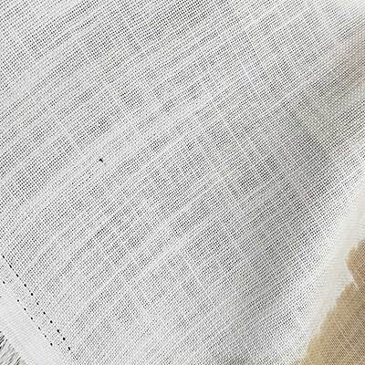 Premium Embroidery Fabric Cotton with Linen Mix Cream