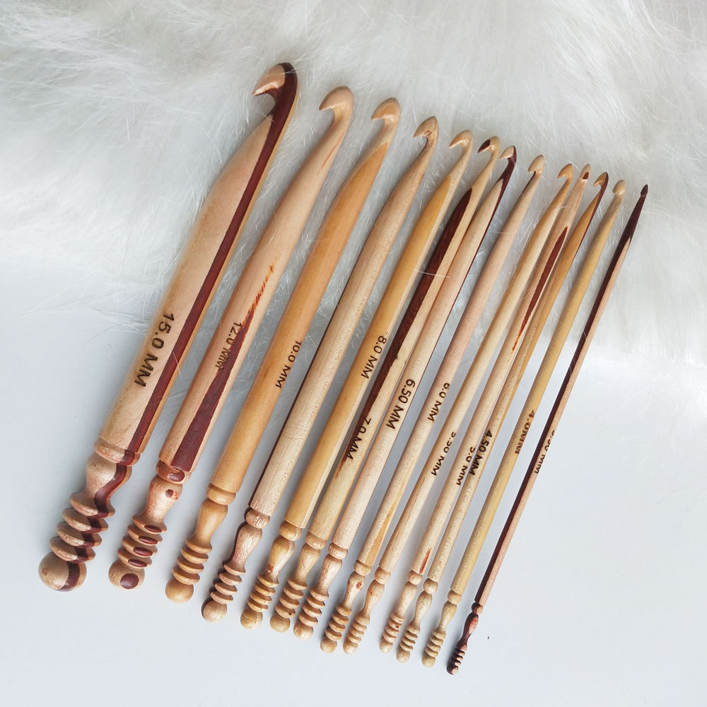 Wooden Crochet Hooks  Modal 105 Set of 7