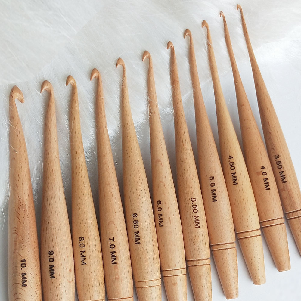 Wooden Crochet Hooks  Modal 106 Set of 6