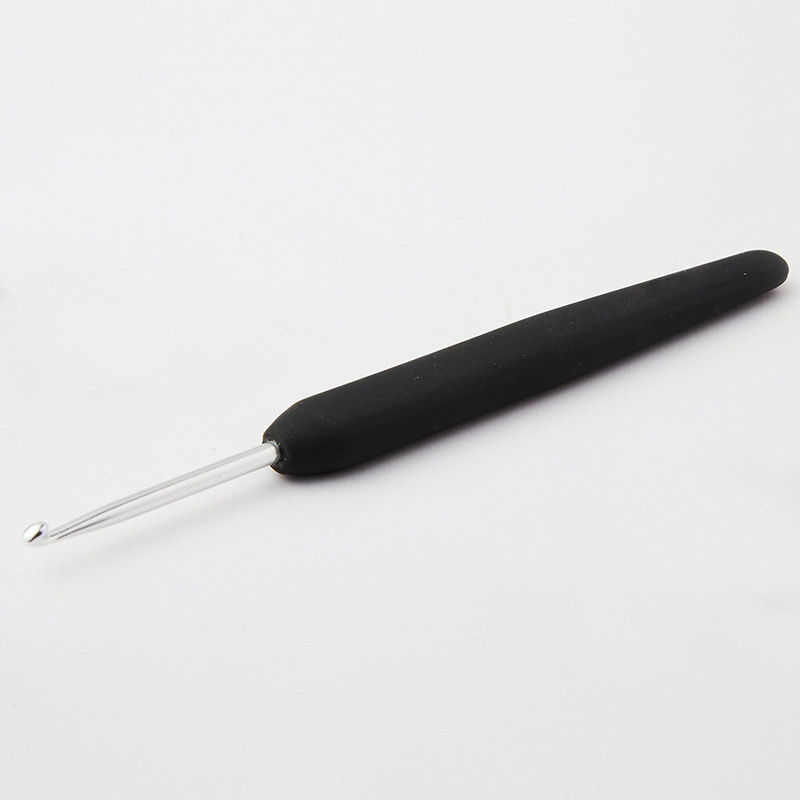 KnitPro Steel Crochet Hook with Black Handle