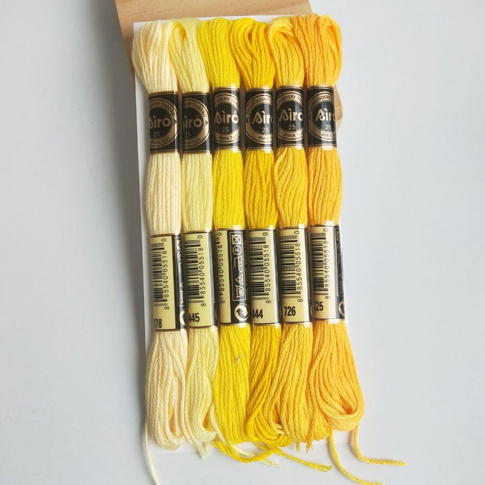 Airo Embroidery Thread Set Yellow family